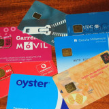 Group of smart cards / EMV chip cards from around the world.